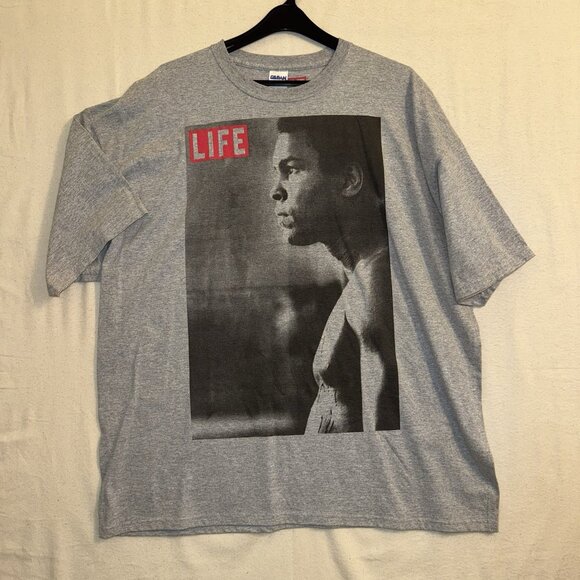 Muhammad Ali Greatest All Time Graphic Gray Short Sleeve T-Shirt Size 3XL Life - Picture 1 of 9